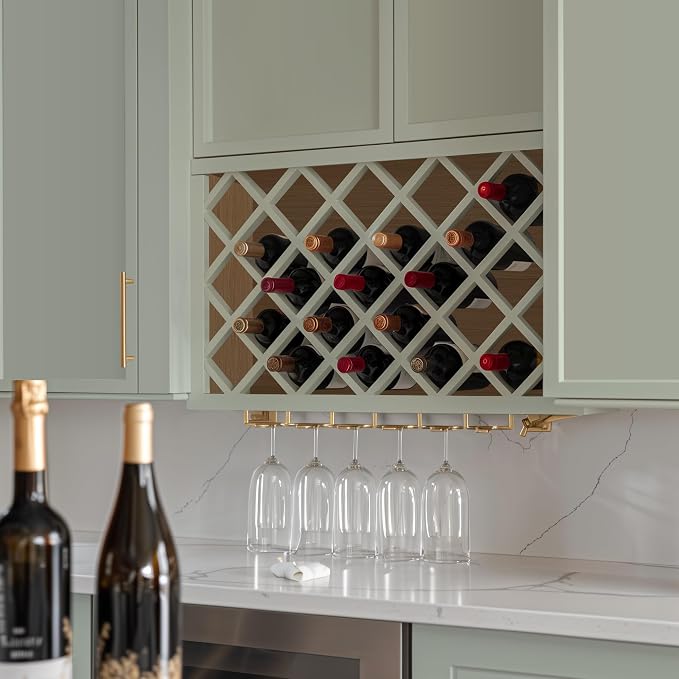 Solid Wood RTA Wine Bottle Rack Wall Cabinet - Image 2