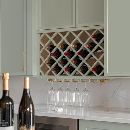 Solid Wood RTA Wine Bottle Rack Wall Cabinet - Image 2