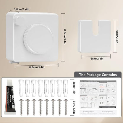 15.7Ft Retractable Clothesline Indoor an Anti-sag Retractable Clothesline - Image 2