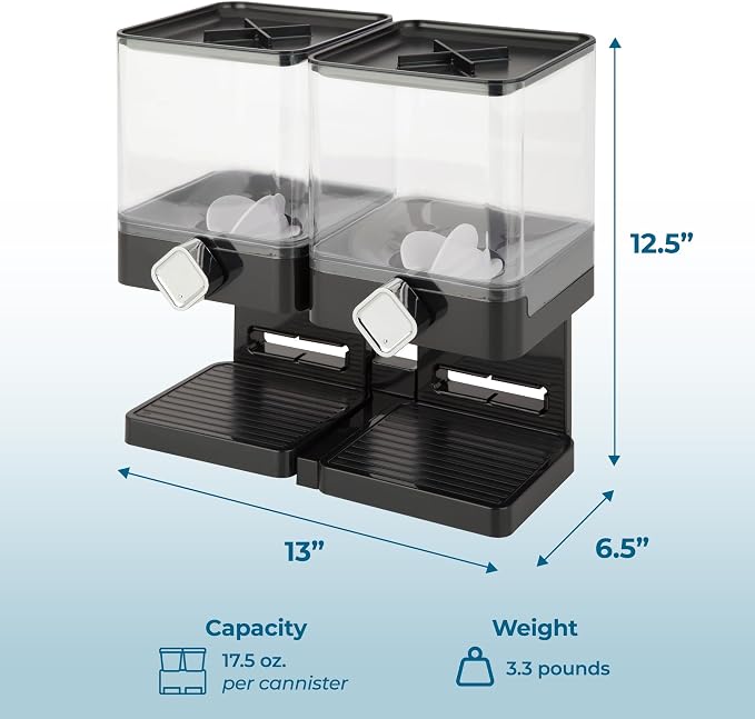 Honey-Can-Do Zevro Compact Dry Food Dispenser, Dual Control - Image 7