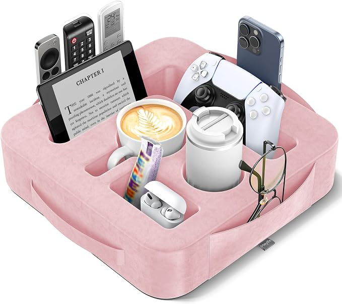 Couch Cup Holder Pillow, Sofa and Bed Caddy by Unknown