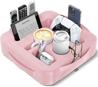 Couch Cup Holder Pillow, Sofa and Bed Caddy by Unknown