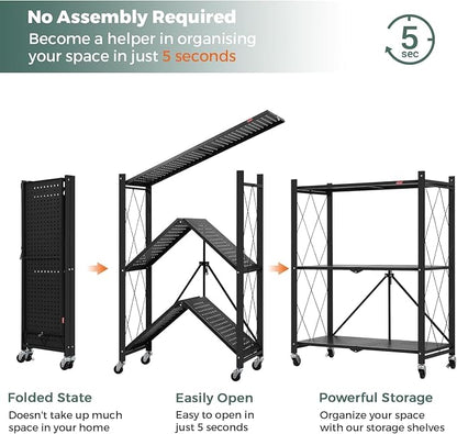 DEANIC 3 Tier Foldable Storage Shelves - Image 6