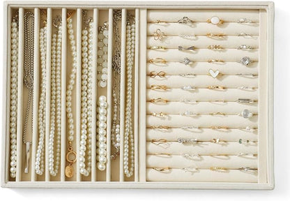 Large Jewelry Organizer for Drawer Insert Velvet Stackable Jewelry Trays for by Unknown