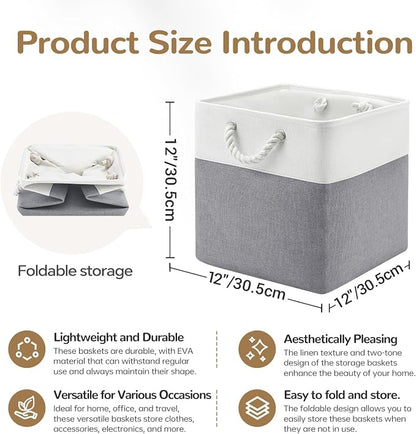 12x12 Inch Foldable Fabric Cube Storage Bins - Image 7