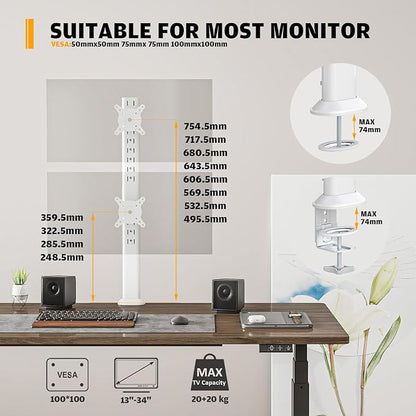 Hemudu Dual Monitor Articulating Desk Mount Arm Stand - Image 5