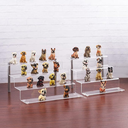 Acrylic Riser Shelf 4 Tier Clear Display Stand - Image 6