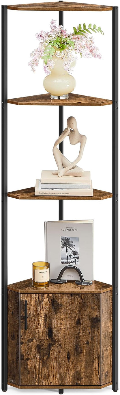 VASAGLE Corner Shelf with Storage, 5-Tier Corner Storage Cabinet | Corner shelf by Unknown