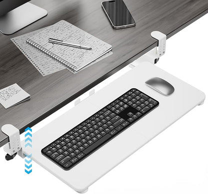 Keyboard Tray Under Desk, Pull Out Keyboard & Mouse Tray by XyndyxErgonomicDesign