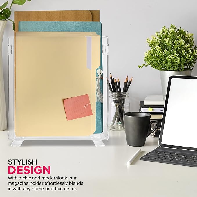 Stock Your Home Acrylic Magazine Holder - Image 6