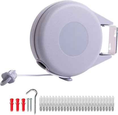 JS HANGER Retractable Clothesline Outdoor Indoor Laundry Line - 49 FT / 15M by Unknown
