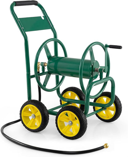 Goplus Garden Hose Reel Cart, 330ft 5/8" or 400ft 1/2" Large Capacity, by Goplus