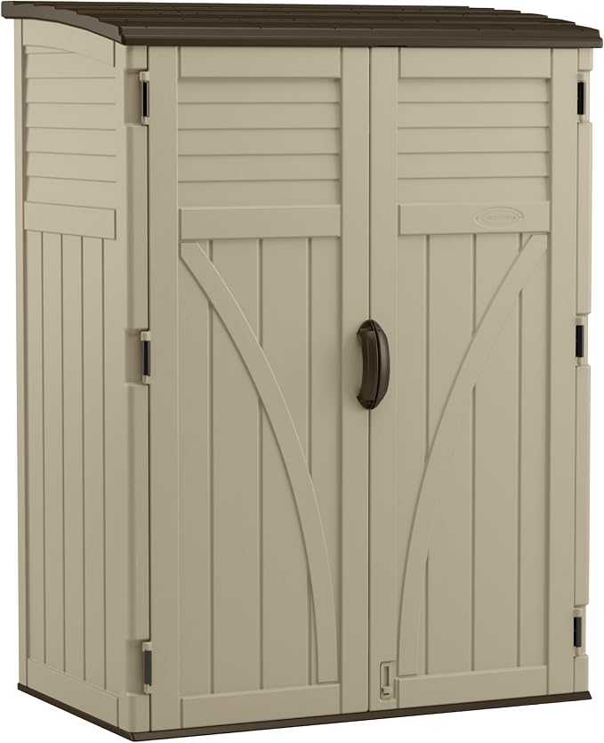 Suncast Outdoor Storage Shed, Water Resistant Resin Vertical Outdoor Storage by Unknown