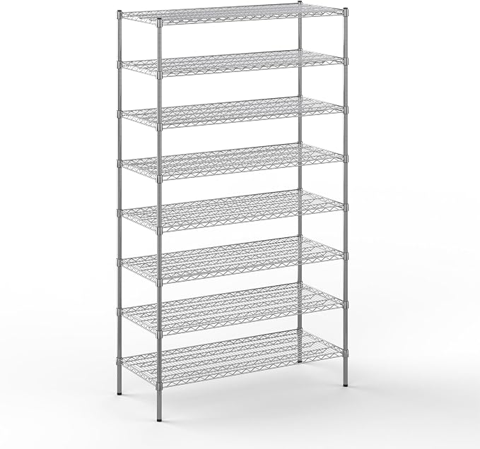 21" Deep x 48" Wide x 86" Height Wire Shelving Kit | 8-Tier | NSF Commercial by Regal+Altair