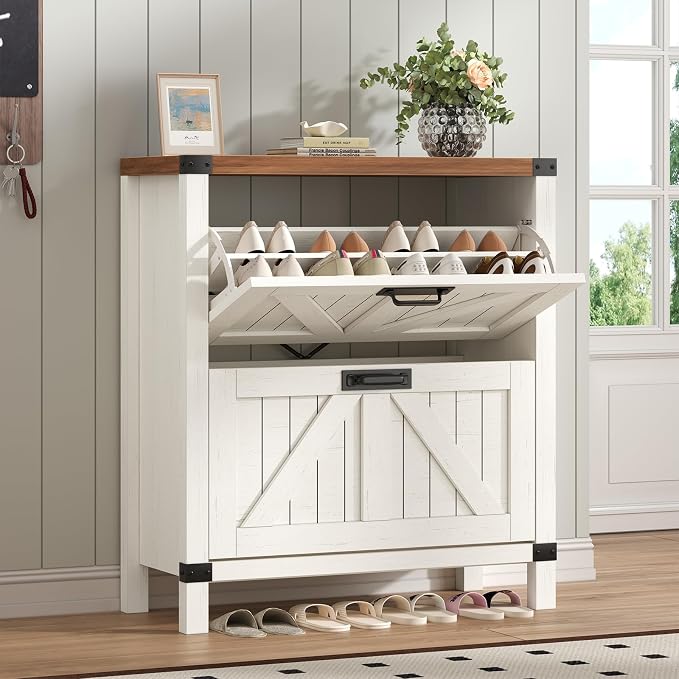 Fluted Shoe Cabinet Storage - Image 3