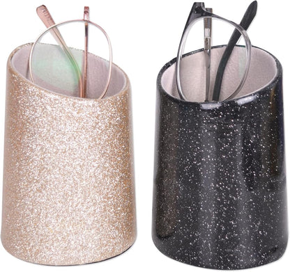 2 Pack Eyeglasses Holder PU Leather Glasses Stand Case Holder - Image 7