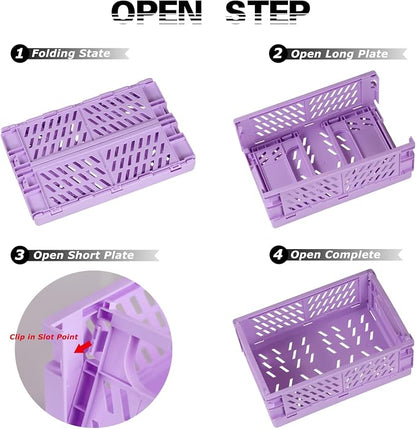 Tixill 2-Pack Mini Foldable Plastic Baskets - Image 5