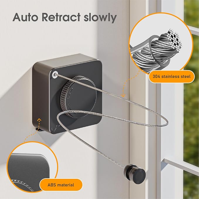 Retractable Heavy Duty Clothesline - Image 4