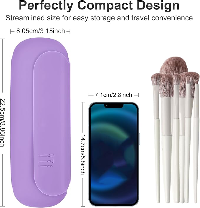 Silicone Travel Makeup Brush Holder - Image 6