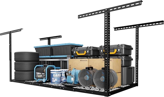 FLEXIMOUNTS 3x6 Overhead Garage Storage Adjustable Ceiling Rack 72" Length x by FLEXIMOUNTS