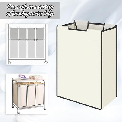 3 Pack Large Laundry Sorter Replacement Bags, Hamper Cart Removable Replacement - Image 4