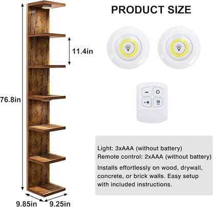 Fixwal 7 Tier Wall Shelf Unit Floating Shelves - Image 3