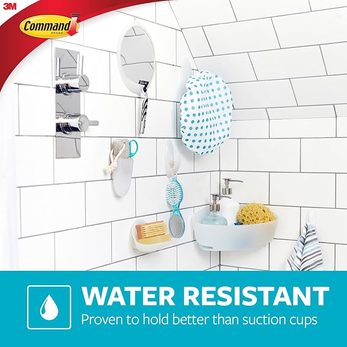 Command Bathroom Accessories, 5 Piece Bathroom Organizer Set - Image 6
