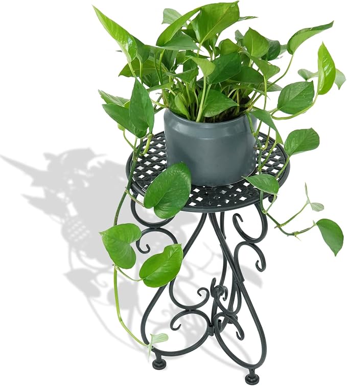 NAKUPE Plant Stand Indoor & Outdoor Flower Pot Stand 17" Tall Metal Plant Table - Image 2