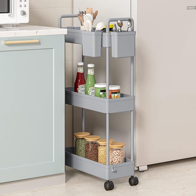 SOLEJAZZ Slim Rolling Storage Cart - Image 4