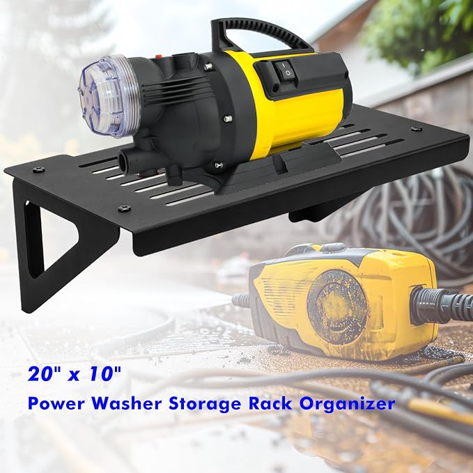 Heavy Duty Metal Pressure Washer Shelf 20" x 10", Power Washer Storage Rack - Image 5