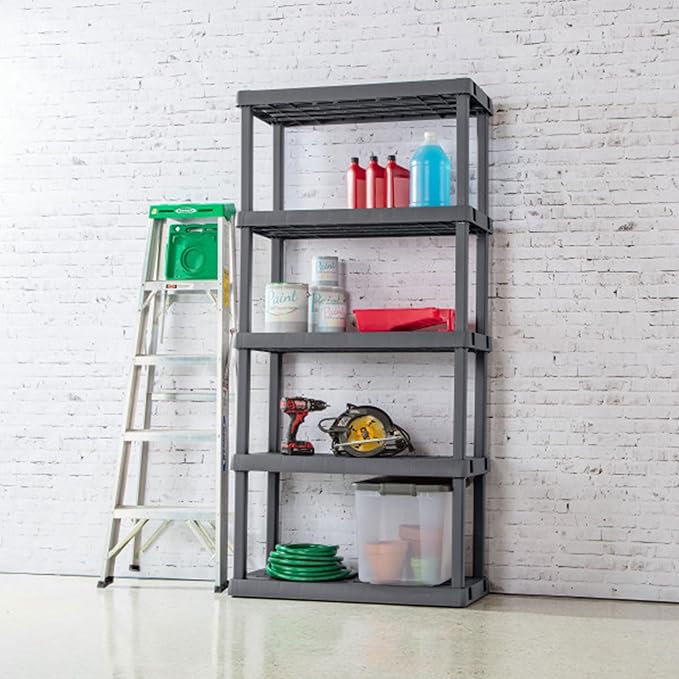 Sterilite 3-Pack 5 Shelf Unit, Heavy-Duty Shelving Storage Rack - Image 8