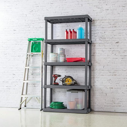 Sterilite 3-Pack 5 Shelf Unit, Heavy-Duty Shelving Storage Rack - Image 8