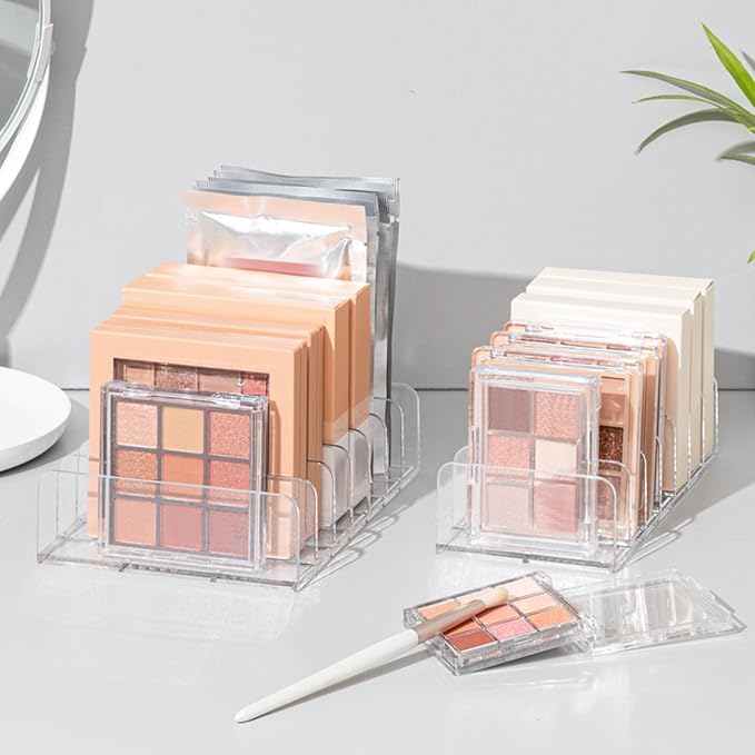 Diakey 4 Pack Eyeshadow Palette Makeup Organizer, 7-Section Acrylic Cosmetic - Image 7
