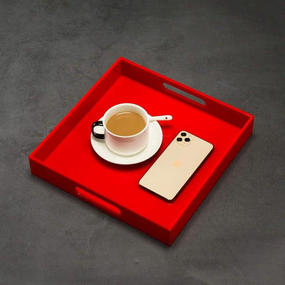 Sturdy Red Acrylic Serving Tray - Image 4