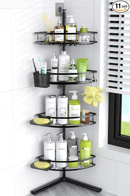 Aitatty Corner Shower Caddy Standing: 4-tier Rustproof Shower Organizer Shelf by Aitatty