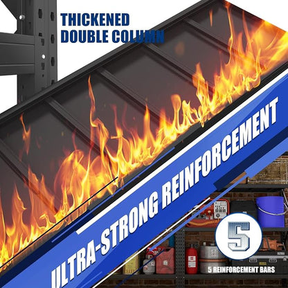 Heavy Duty Garage Shelving Units, 5000LBS Deep Storage Shelves, Adjustable - Image 4