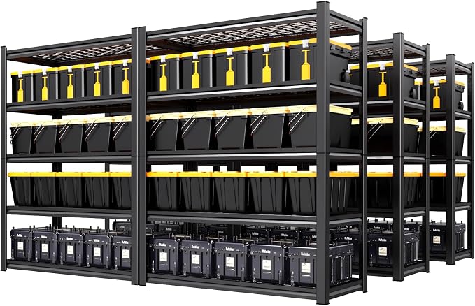 6 Pack Garage Shelving 5-Tier Heavy Duty Storage Shelves, Tool-Free Adjustable by AOAORGG