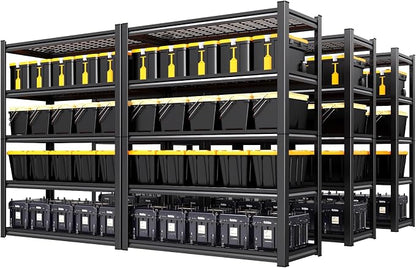 6 Pack Garage Shelving 5-Tier Heavy Duty Storage Shelves, Tool-Free Adjustable by AOAORGG
