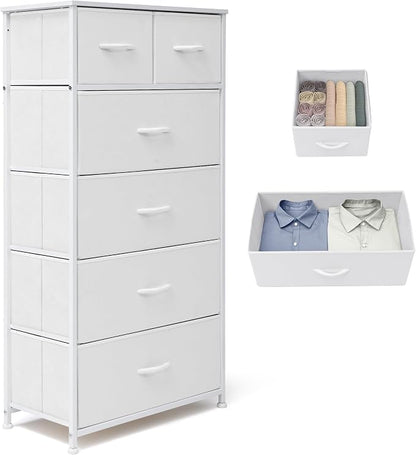 Tall Dresser for Bedroom, Fabric Storage Tower by VredHom