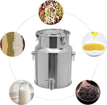 Beverage Dispenser & Stainless Steel Milk Can, 10L/2.64Gal 304 Stainless Steel - Image 5