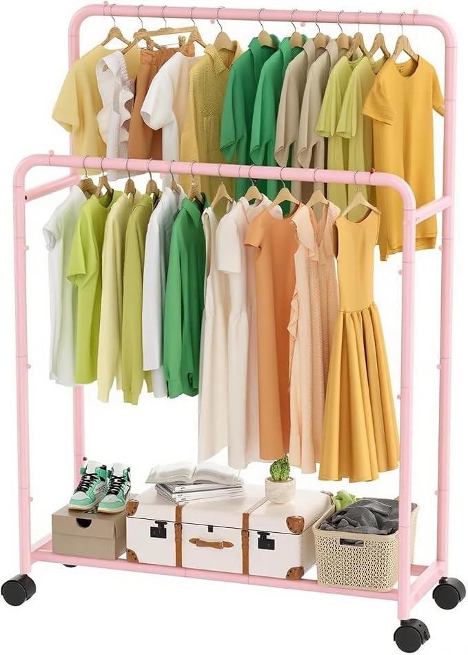 Simple Trending Clothing Clothes Rack Double Rods by SimpleTrending
