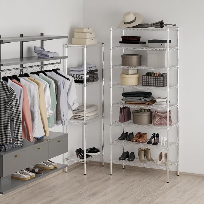 18" Deep x 36" Wide x 86" Height Wire Shelving Kit | 8-Tier | NSF Commercial - Image 4