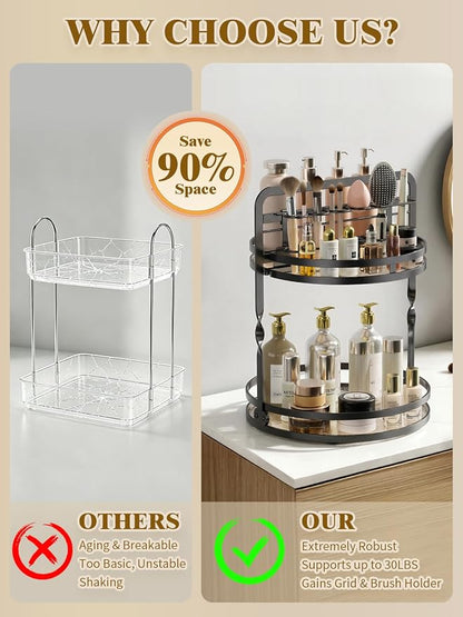 Rotating Makeup Vanity Organizer, 360 Spinning Perfume Organizer - Image 6