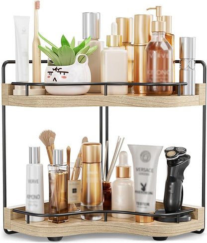 2-Tier Corner Bathroom Counter Organizer by Unknown