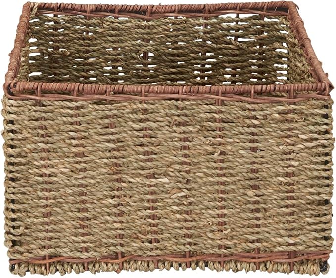Household Essentials 5 Drawer Seagrass Wicker Storage Tower - Image 4