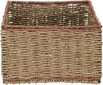 Household Essentials 5 Drawer Seagrass Wicker Storage Tower - Image 4