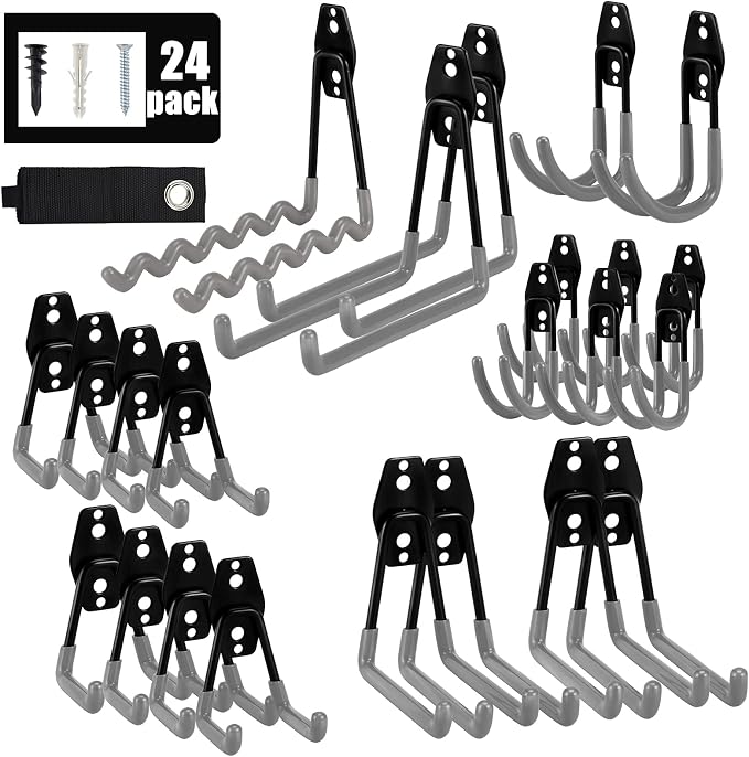 AOBEN Garage Hooks Heavy Duty, Steel Garage Storage Hooks, Utility Tool Hangers by AOBEN