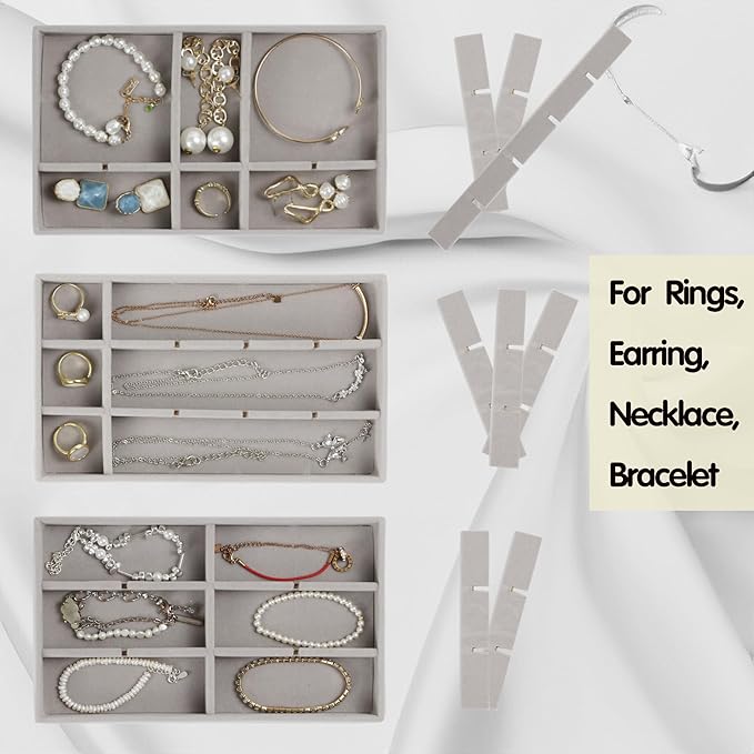 Set of 8 Stackable Jewelry Organizer Trays - Image 5