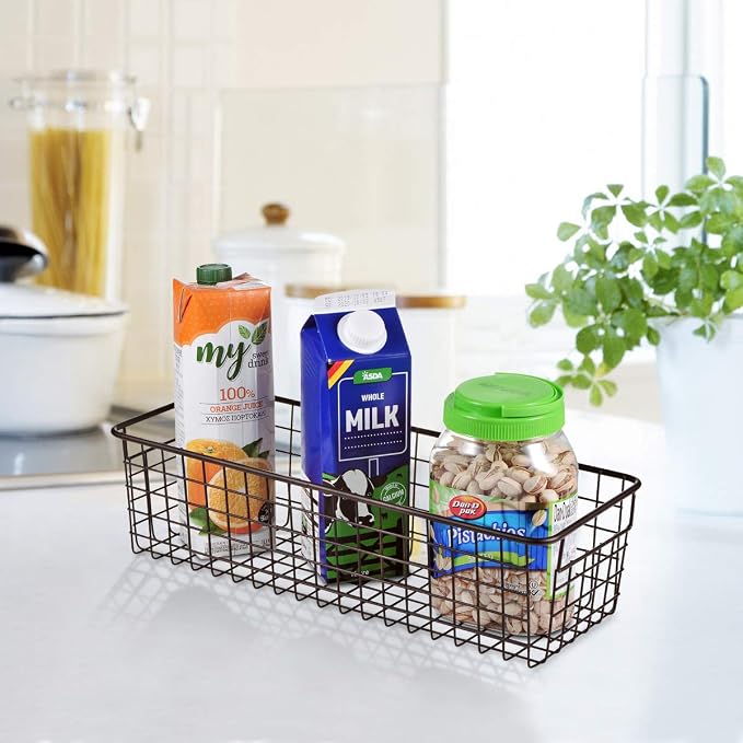SheeChung Wire Storage Baskets, Metal Toilet Paper Basket Holder, Bronze | 2 - Image 5
