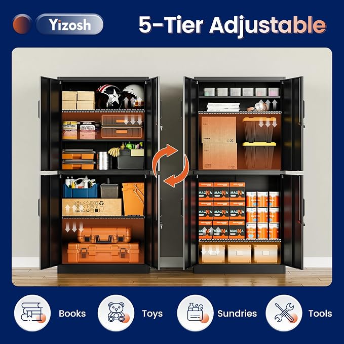 Yizosh Metal Storage Locking Cabinet - Image 8